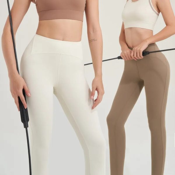 New Nylon Pants Gym Yoga Leggings Women's Pants Tight Breathable Elastic Absorbent High Waist Sport Fitness Pants