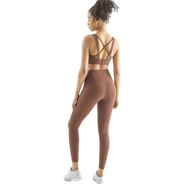 Nylon Women Sports Bra Yoga Top Breathable Sexy Cross Back Beauty Underwear Workout Gym Yoga Fitness Tank Top Ladies Bra