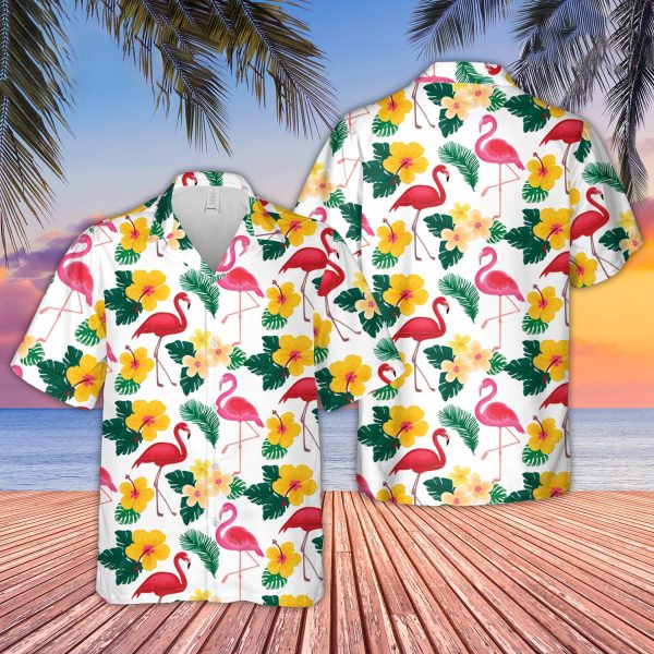 Unique Flamingo Pattern D07 Hawaiian Shirt Jezsport.com