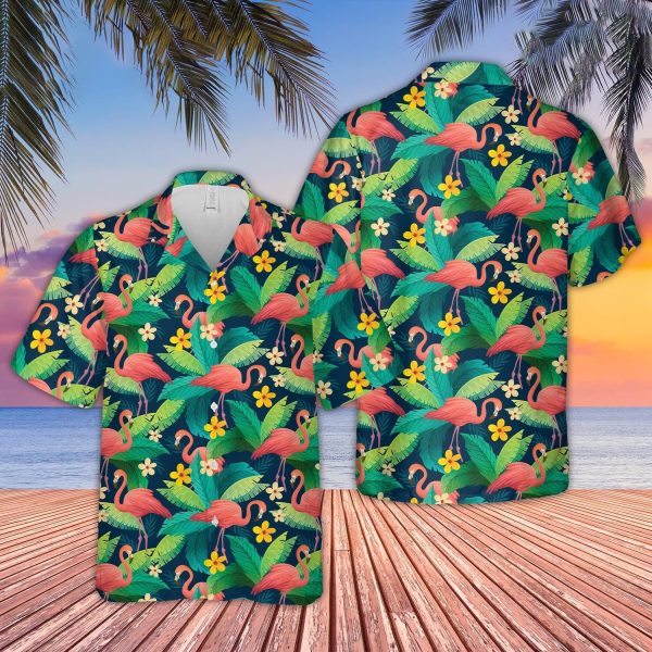 Unique Flamingo Pattern D09 Hawaiian Shirt Jezsport.com