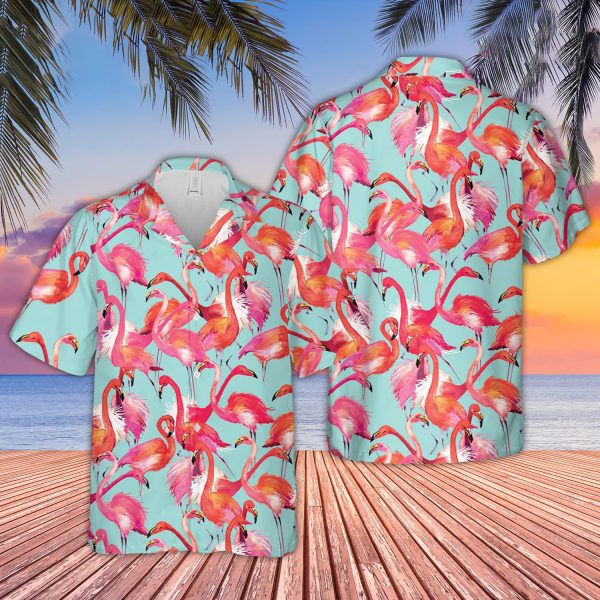 Unique Flamingo Pattern D13 Hawaiian Shirt Jezsport.com