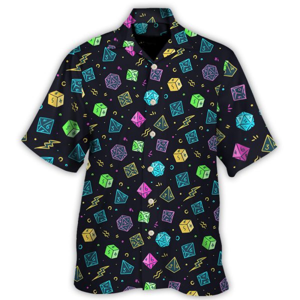 DnD Dice Retro Design - Hawaiian Shirt Jezsport.com