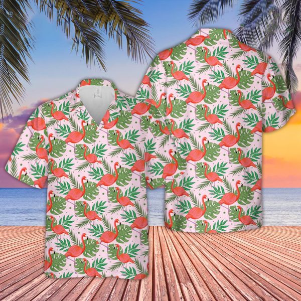 Unique Flamingo Pattern D14 Hawaiian Shirt Jezsport.com