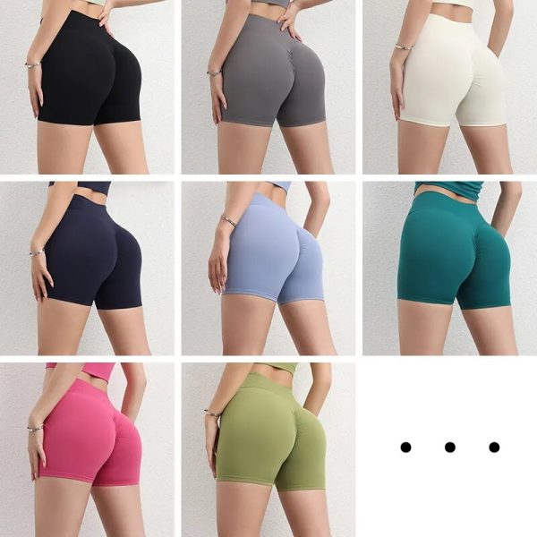 Gym Women's Shorts Yoga Fitness Cycling Shorts Women High Waist Elastic Tight-fitting Breathable No T Lines Shorts