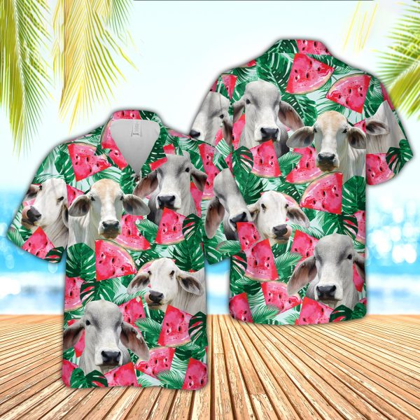 Unique Brahman Watermelon 3D Hawaiian Shirt Jezsport.com