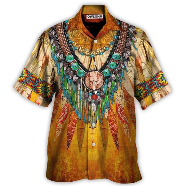 Native Cool Style Love Peace Orange - Hawaiian Shirt Jezsport.com