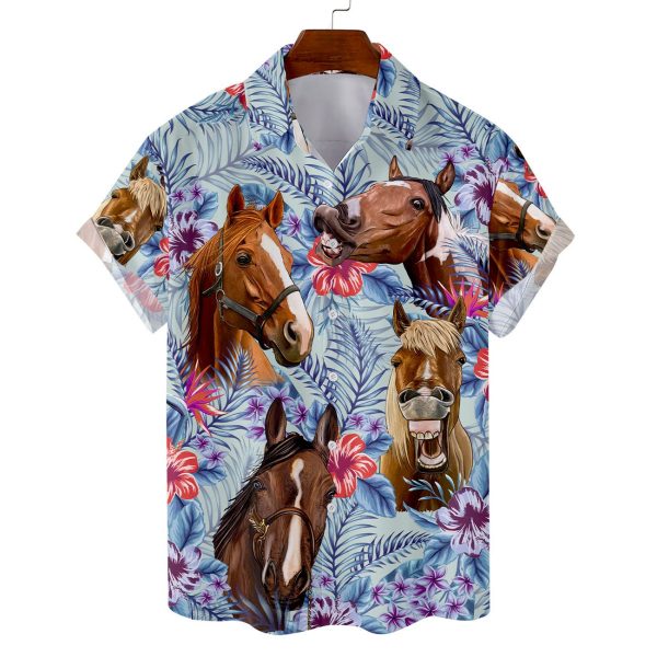 Tropical Horse Hawaiian Shirts Jezsport.com