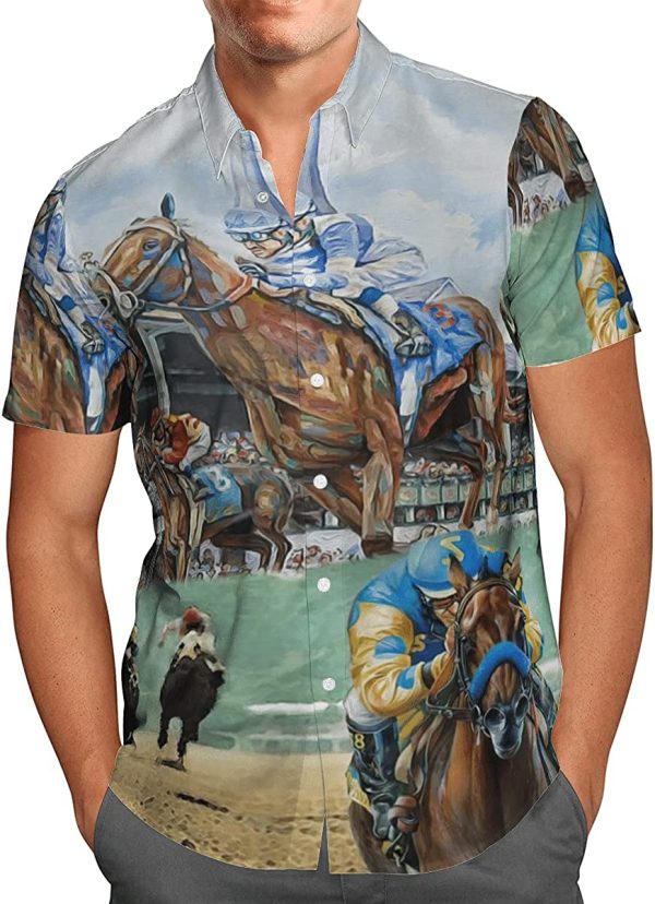 Kentucky Derby Horse Racing 3D Hawaiian Shirt Jezsport.com