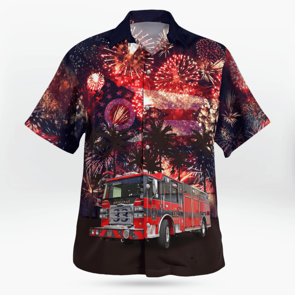 Brilliant, Ohio, Brilliant Fire Department, 4Th Of July Hawaiian Shirt Jezsport.com