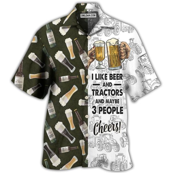 Beer I Like Beer And Trators And Maybe 3 People - Hawaiian Shirt Jezsport.com