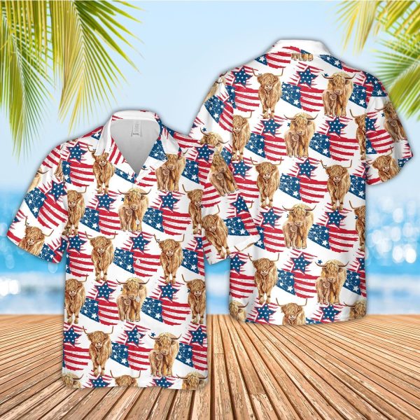 Unique Highland Happy Flag 3D Hawaiian Shirt Jezsport.com