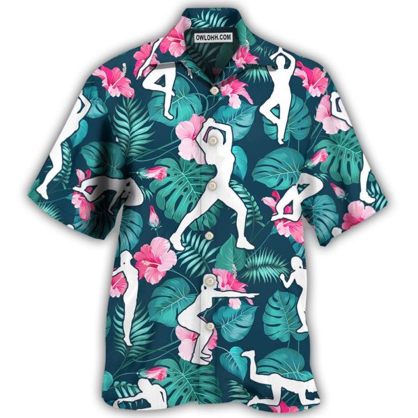 Aerobics Tropical Floral - Hawaiian Shirt Jezsport.com