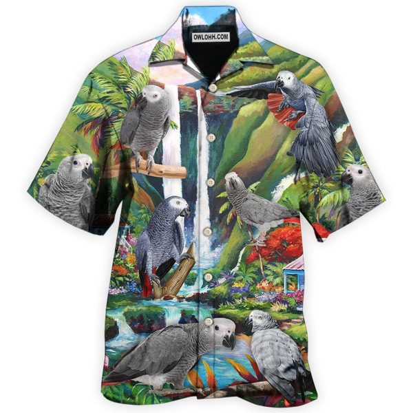 Parrot African Grey Style - Hawaiian Shirt Jezsport.com