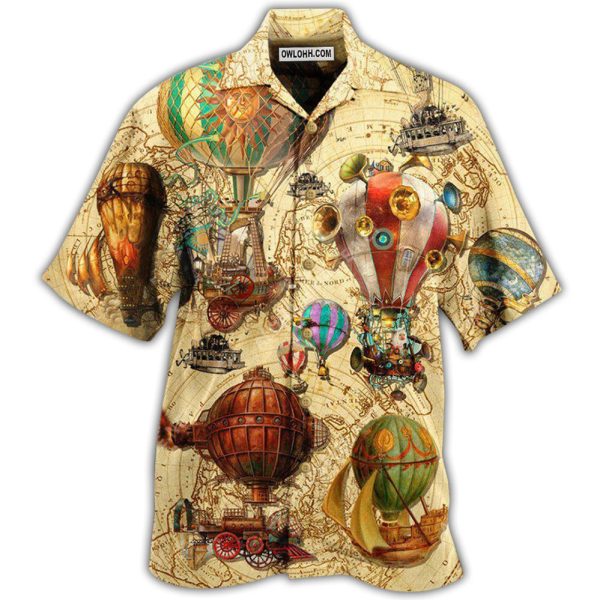 Air Balloon Fly High Fly Far With Air Balloon Steampunk With Classic Style - Hawaiian Shirt Jezsport.com