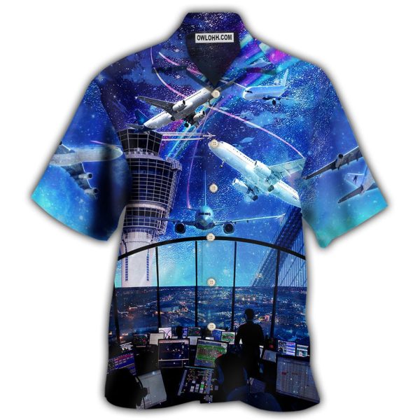 Airplane And Air Traffic Controller - Hawaiian Shirt Jezsport.com