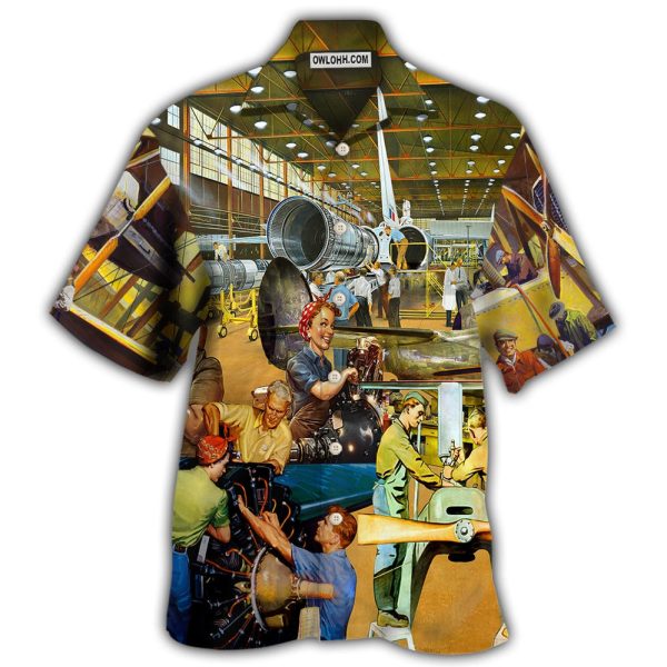 Aircraft Mechanic Style - Hawaiian Shirt Jezsport.com