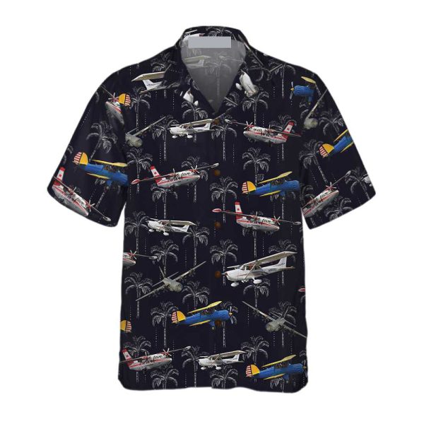 Tropical Aircraft On Coconut Forest Hawaiian Shirt Jezsport.com