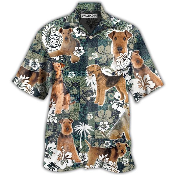 Airedale Terrier Dog Lover Tropical - Hawaiian Shirt Jezsport.com