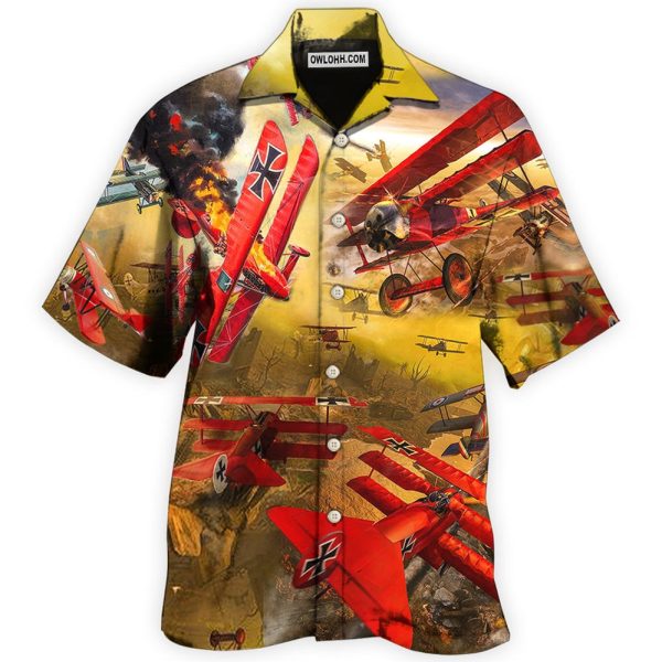 Airplane In The War Style - Hawaiian Shirt Jezsport.com