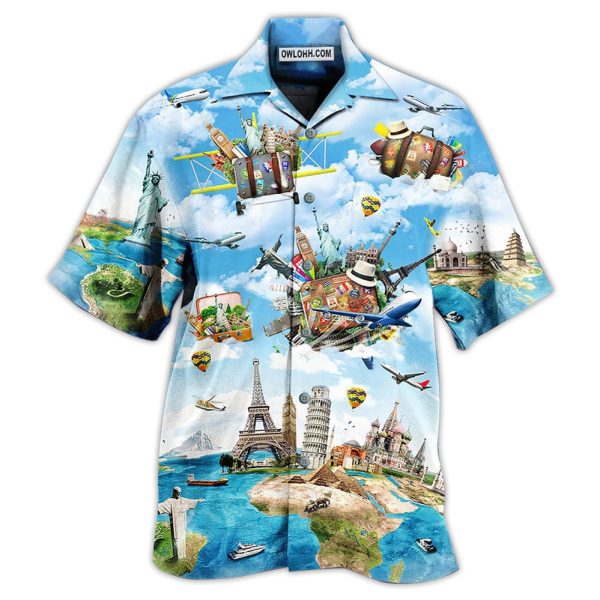 Airplane Travel World Whole Life - Hawaiian Shirt Jezsport.com