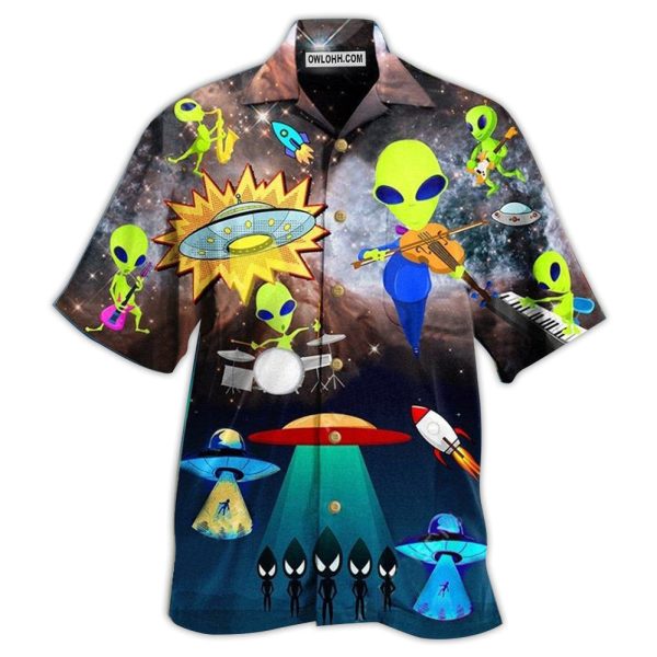 Alien With Music And Fun - Hawaiian Shirt Jezsport.com