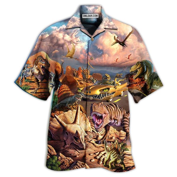 Jurassic Park Dinosaur All Jurassic Park Dinosaurs Go To Heaven - Hawaiian Shirt Jezsport.com