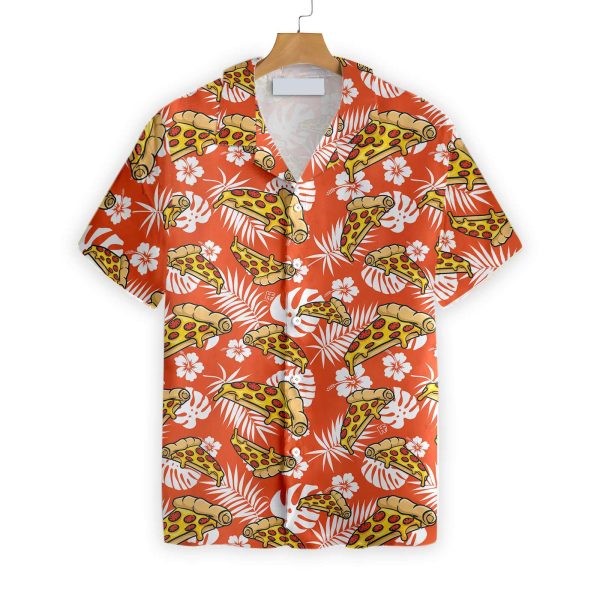 Aloha Tropical Pizza Shirt For Men Hawaiian Shirt Jezsport.com