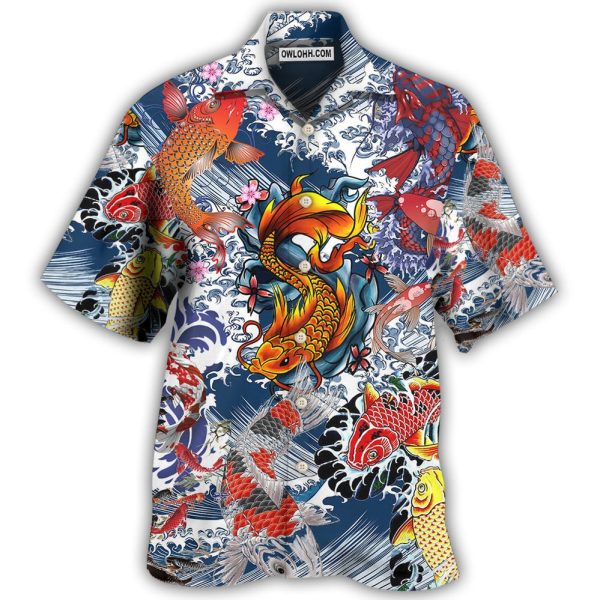 Fish Amazing Koi Fish In The Sea - Hawaiian Shirt Jezsport.com