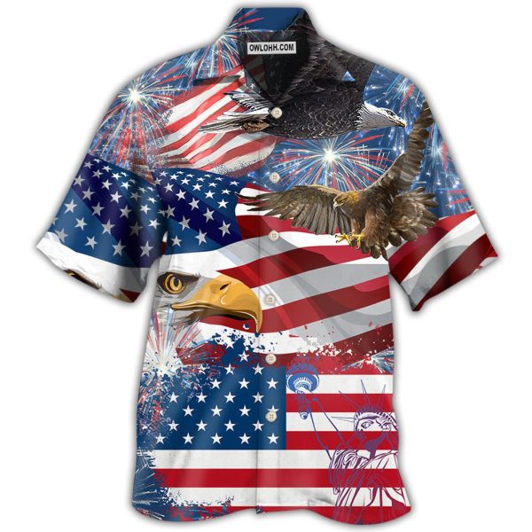 America 4th Of July America Eagle Freedom - Hawaiian Shirt Jezsport.com