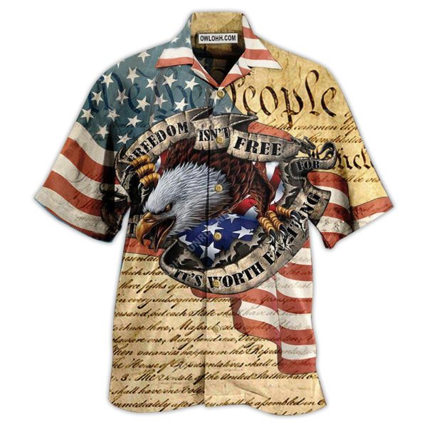 America Freedom Worth Fighting For America - Hawaiian Shirt Jezsport.com