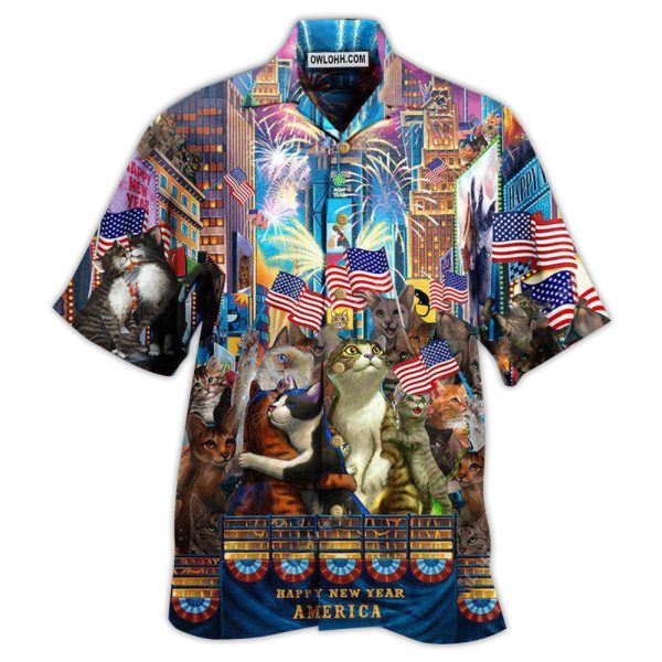 Cat With America Lets Countdown - Hawaiian Shirt Jezsport.com