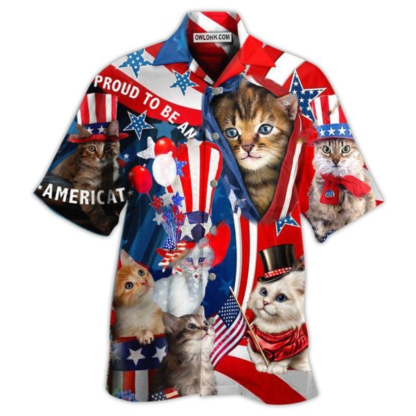 America Proud To Be An Cat - Hawaiian Shirt Jezsport.com