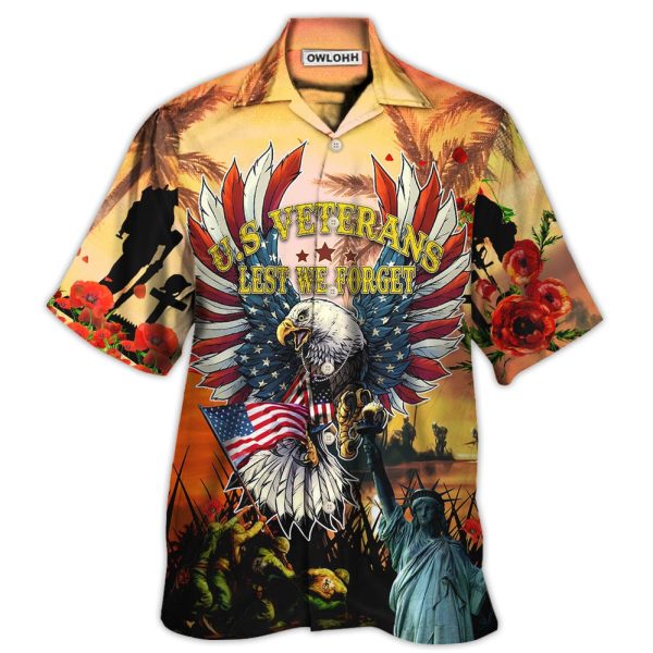 Veteran America Veterans Let We Forget In The Sunset - Hawaiian Shirt Jezsport.com