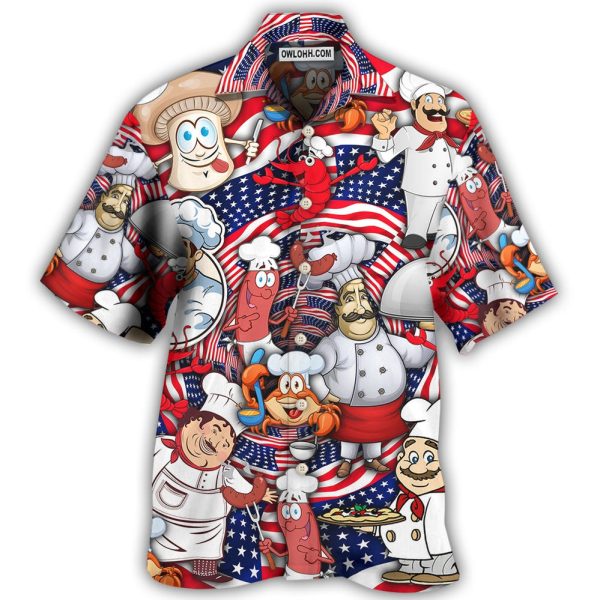 Chef Independence Day American Having Fun - Hawaiian Shirt Jezsport.com