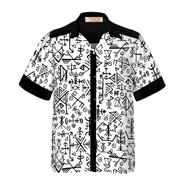 Ancient Viking Seamless Pattern Hawaiian Shirt Jezsport.com