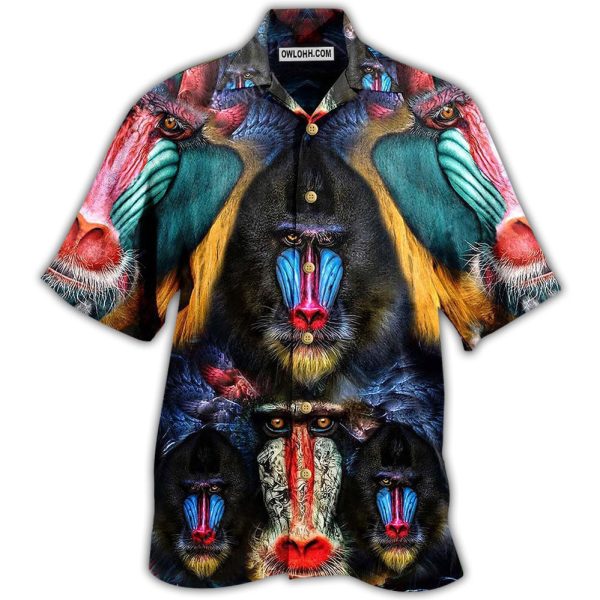 Monkey Mandrill Animals Love Forest And Live It Forever - Hawaiian Shirt Jezsport.com