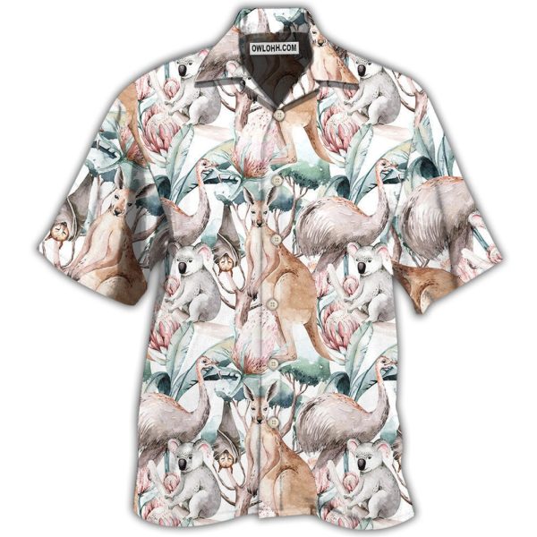 Kangaroo Animals Lovely Kangaroo - Hawaiian Shirt Jezsport.com