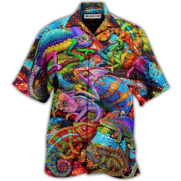 Chameleon Animals My Chameleon Really Looks Up To Me And I Love Style - Hawaiian Shirt Jezsport.com