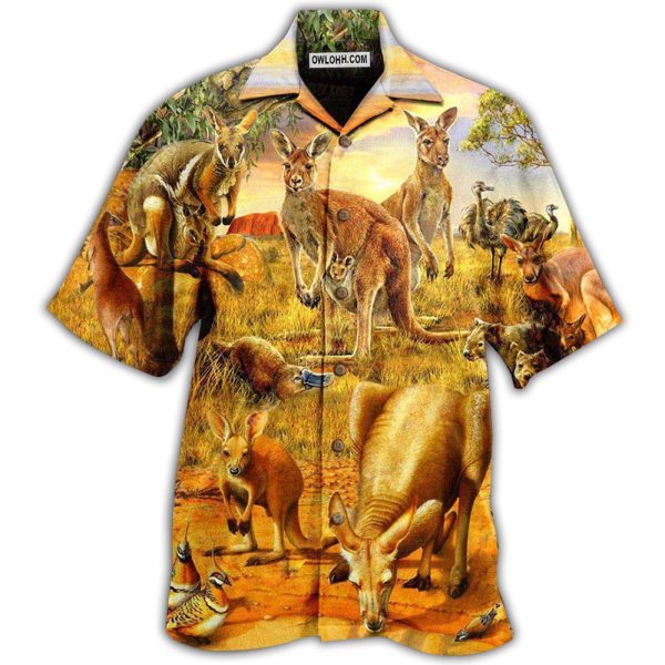 Kangaroo Animals My Spirit Animal Is A Cute Kangaroo - Hawaiian Shirt Jezsport.com