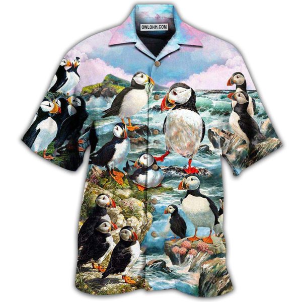 Penguin Animals Penguins On The Coast And Blue Sky - Hawaiian Shirt Jezsport.com