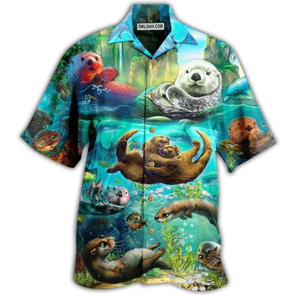 Otter Animals You Are My Otter Half In The Ocean - Hawaiian Shirt Jezsport.com