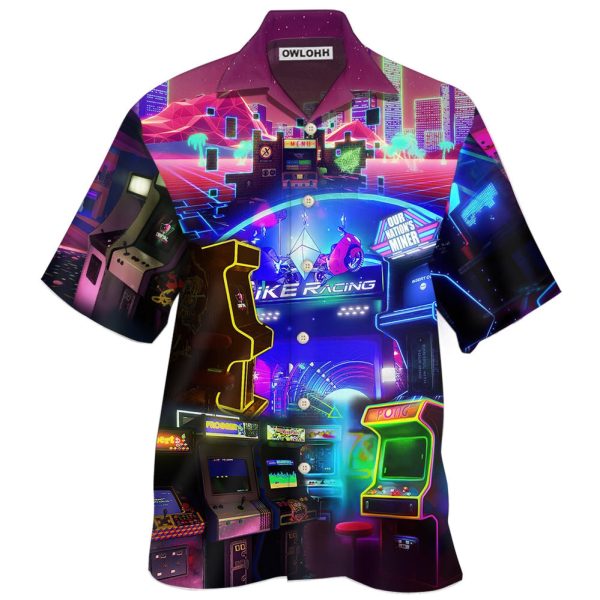 Game Arcade Gaming Make Me Happy - Hawaiian Shirt Jezsport.com