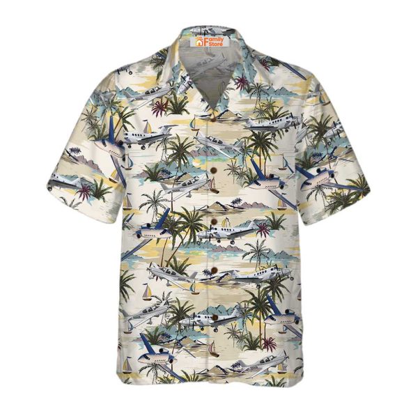 Army Aviation Aircraft Tropical Pattern Hawaiian Shirt Jezsport.com