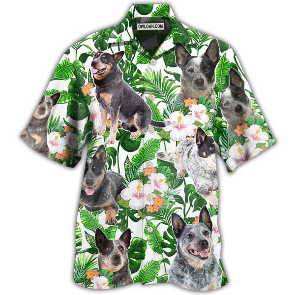 Australian Cattle Dog Tropical Floral - Hawaiian Shirt Jezsport.com