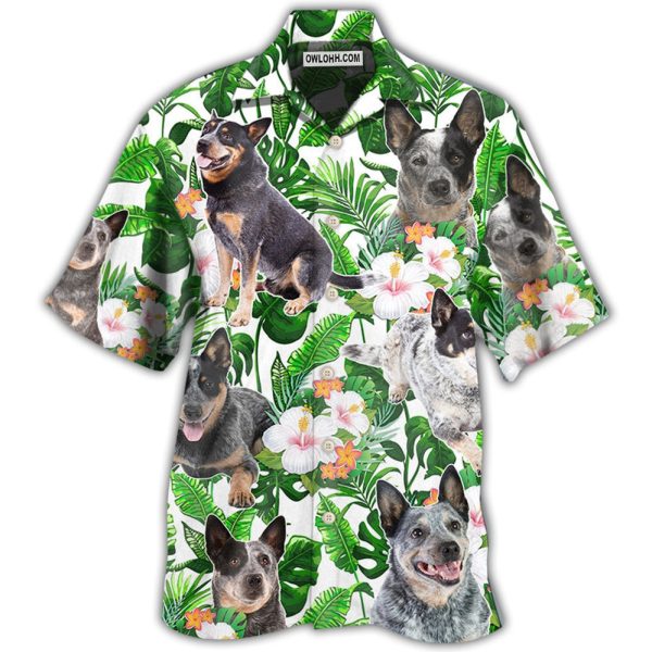 Australian Cattle Dog Green Tropical Lover Style - Hawaiian Shirt Jezsport.com