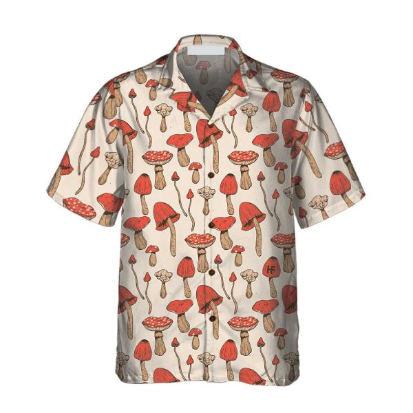 Autumn Mushrooms Short Sleeve Hawaiian Shirt Jezsport.com