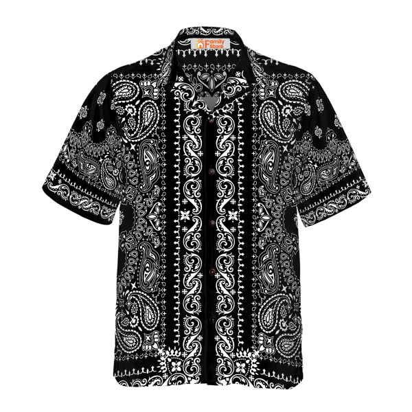 Barber Bandana Style White Hawaiian Shirt Jezsport.com