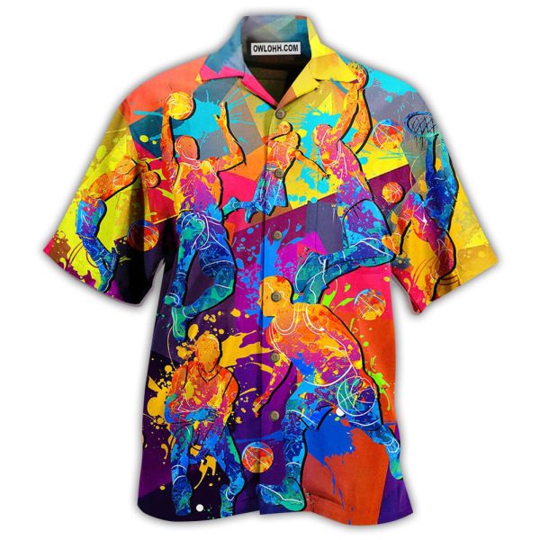 Basketball Love Color - Hawaiian Shirt Jezsport.com