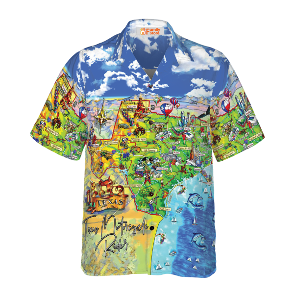 Texas State Map Pattern Shirt Beach Travel Custom Texas Hawaiian Shirt Jezsport.com