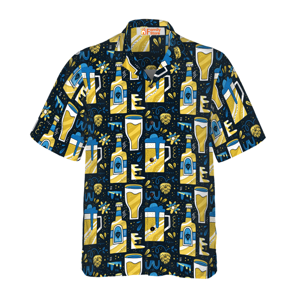 Beer Pattern Hawaiian Shirt Jezsport.com